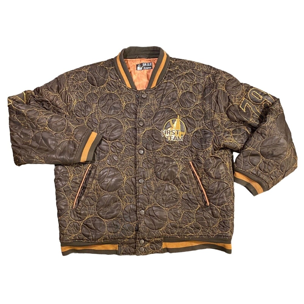 Raw Blue Classics 1st Team Athletic Quilted Baseball Jacket